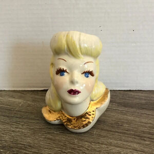 Vintage Lady  Head Vase